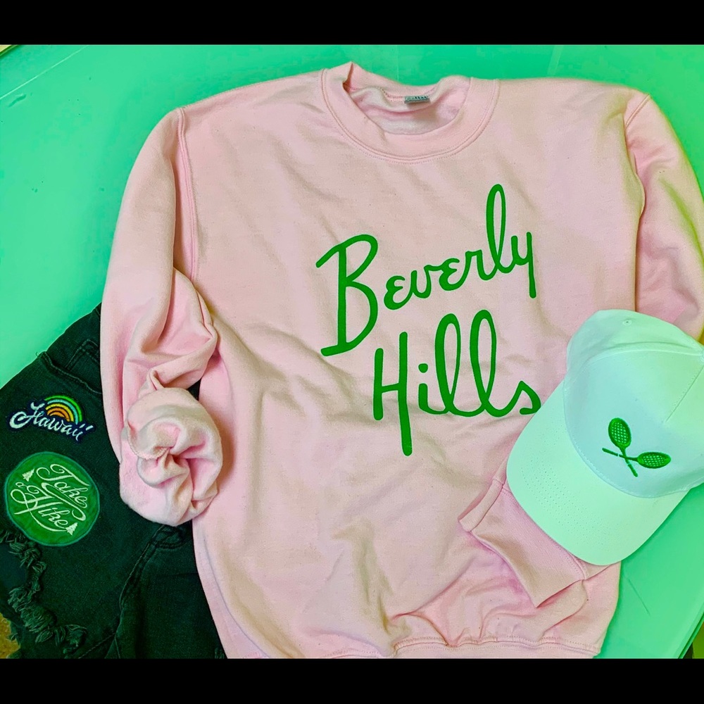 COPY - Beverly Hills Pink Sweatshirt, California Shirt - Picture 3 of 4